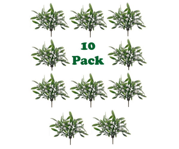 GLITTERED MISTLETOE PICK