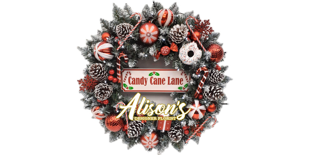 Candy Cane Lane  Wreath