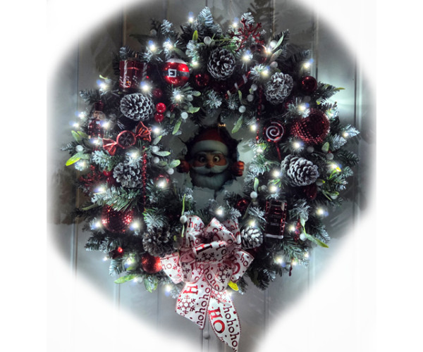 Frosty Santa Festive Wreath