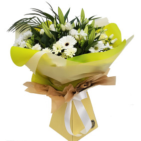 Florist Choice day white Hand-tied Bouquet