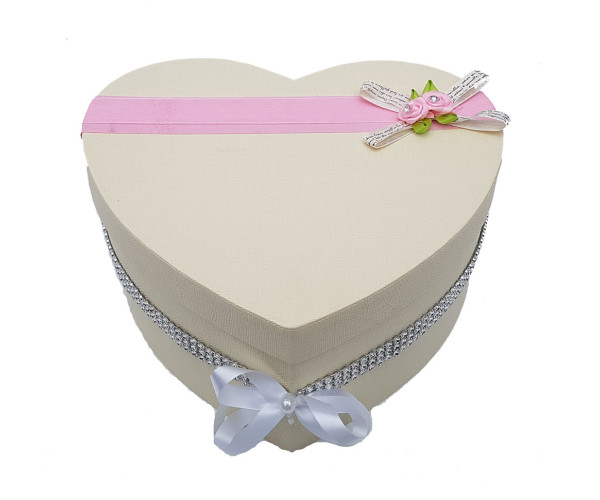 Heart Shaped Hat Box With Soap Flowers