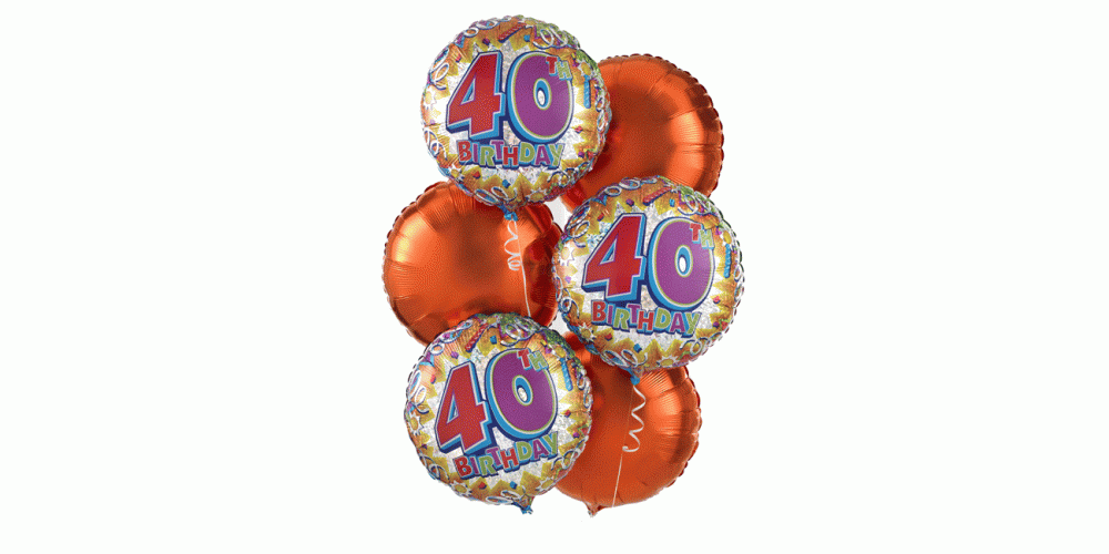 40th Birthday Balloon Bouquet 