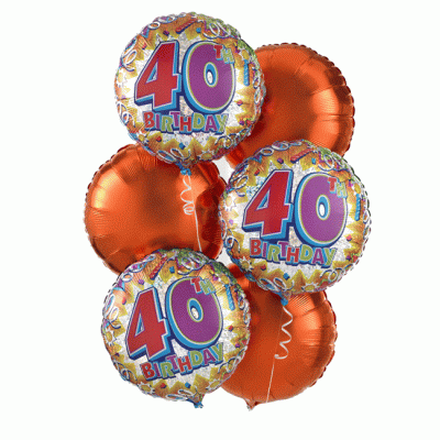 40th Birthday Balloon Bouquet 