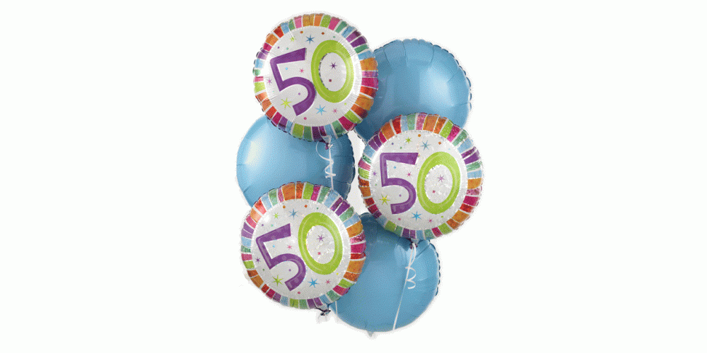 50th Birthday Balloon Bouquet 