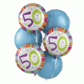 50th Birthday Balloon Bouquet 