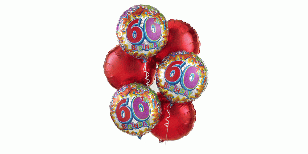 60th Birthday Balloon Bouquet 