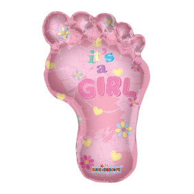 Baby Girl Footprint Shape Balloon
