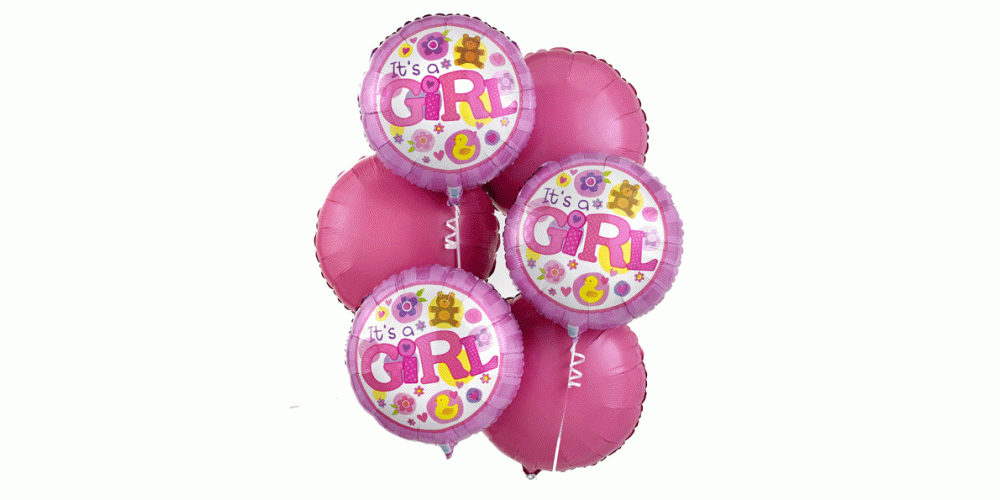 Baby Girl Balloon Bouquet 