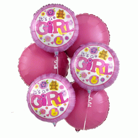 Baby Girl Balloon Bouquet Baby Girl Balloon Bouquet