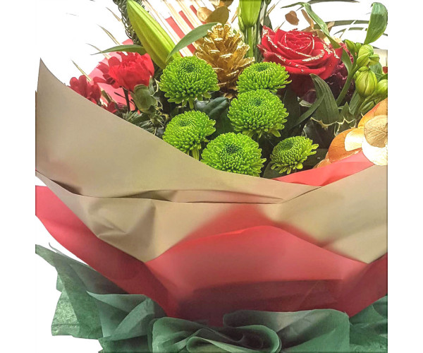Christmas  Cracker Hand-tied Bouquet - gold