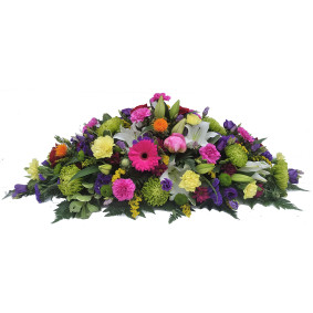 Florists Choice Vibrant double ended casket spray