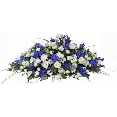 Blue Hydrangea Casket Spray Blue Hydrangea Casket Spray