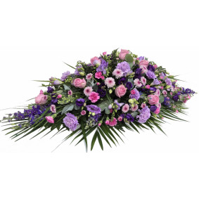Lilac and Purple casket spray