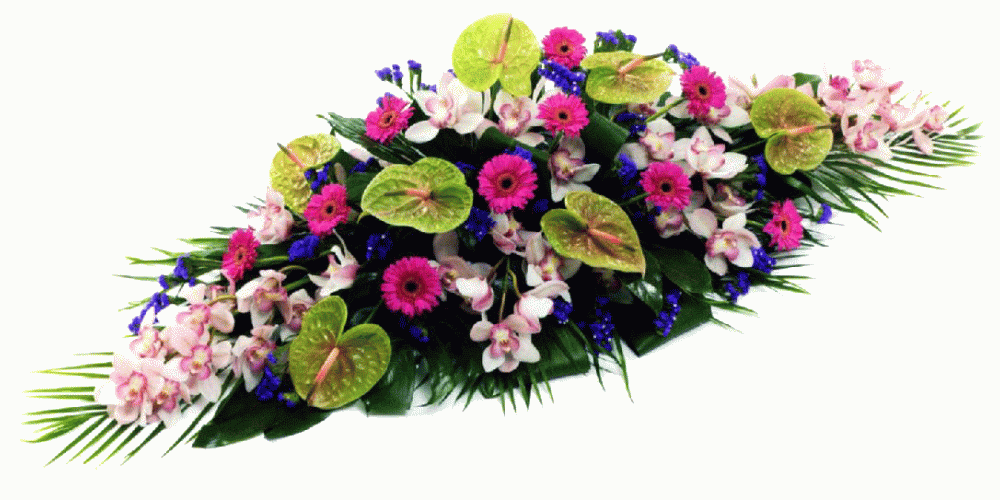 Tropical Deluxe casket spray