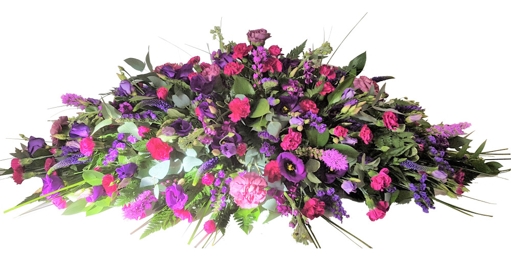 Florist Choice Purple Casket Spray