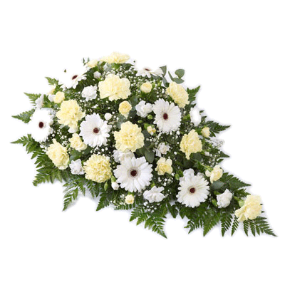 Carnation and Gerbera Teardrop Spray - Lemon