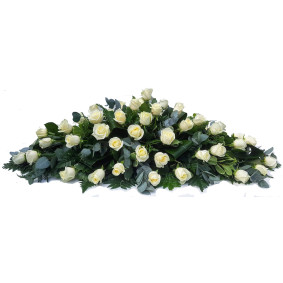 Rose Casket Spray -  White