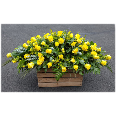 Yellow Rose Casket Spray Yellow Rose Casket Spray