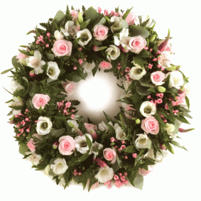 Classic Wreath - White and Pink