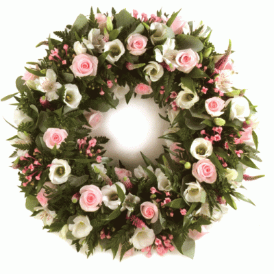 Classic Wreath - White and Pink