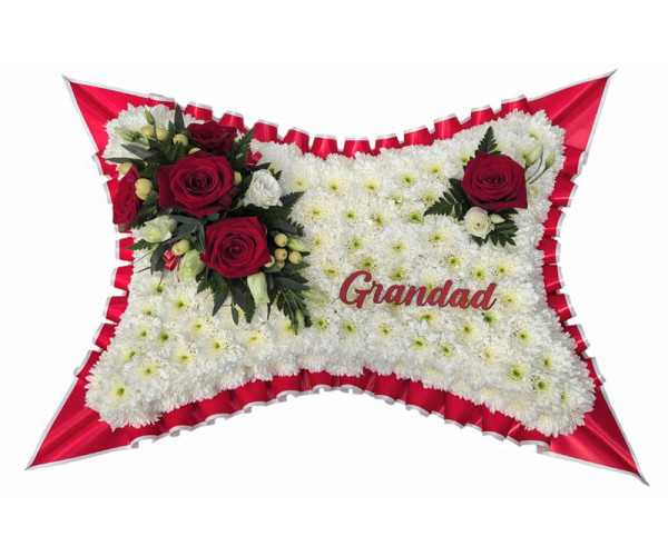 white and Blue Grandad Pillow