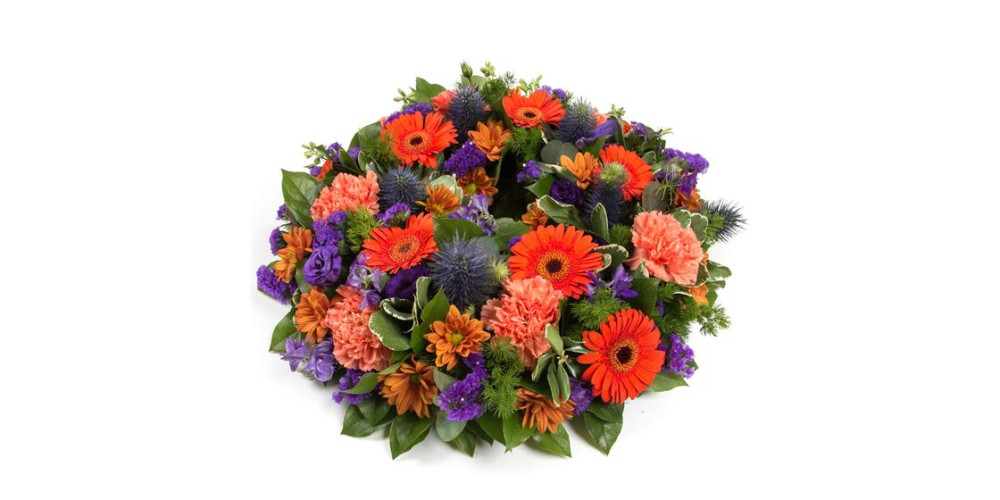  Wreath - Orange & Purple 