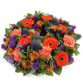 Wreath - Orange & Purple Wreath - Orange & Purple