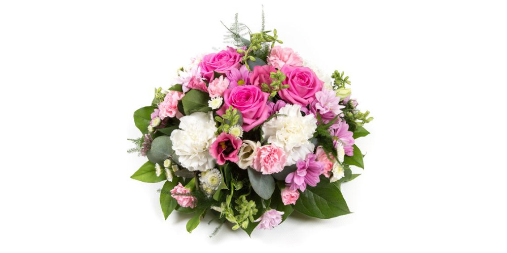 pink and white posy