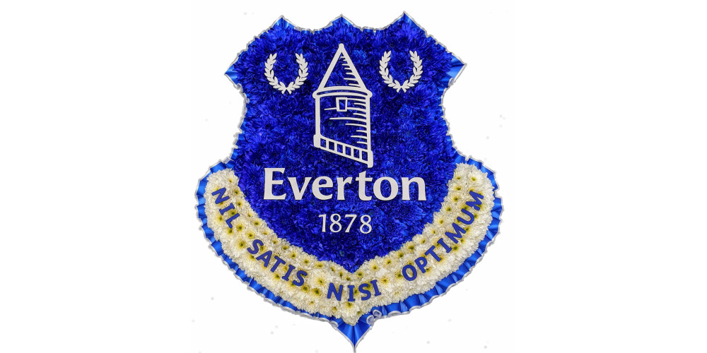 Everton football Club Badge funeral tribute