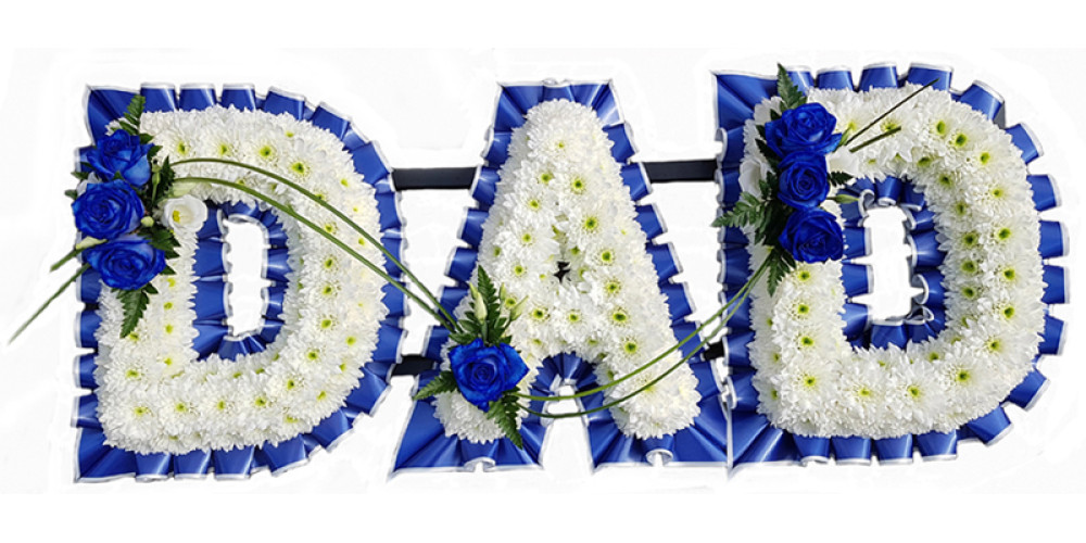 Navy Blue Dad Funeral Letters