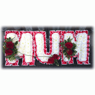 Mum Tribute - red and white