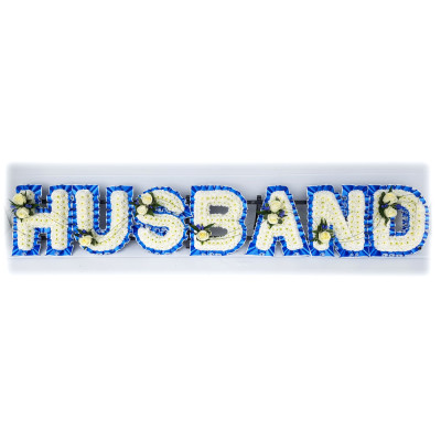 Husband Tribute - blue and white