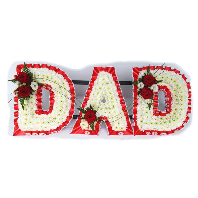 Dad Tribute- red and white
