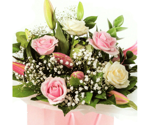 Strawberries & Cream Hand-tied Bouquet