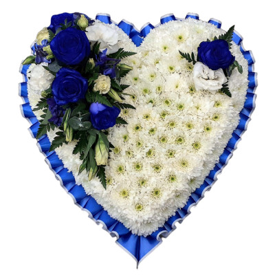 Blue and White Massed Heart
