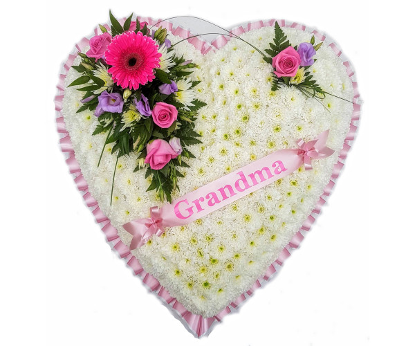 Pink and White Massed Heart