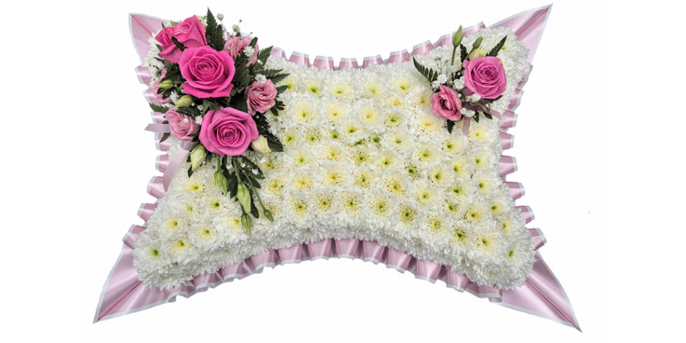 Pink and White Pillow 