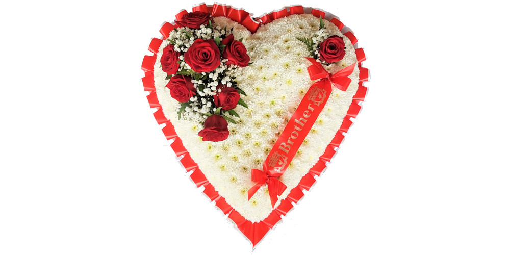 Red and White Massed Heart