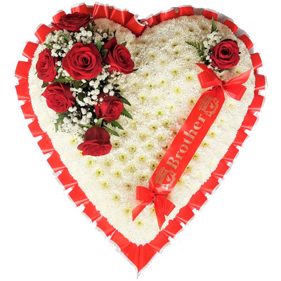 Red and White Massed Heart