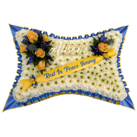 Blue & yellow pillow