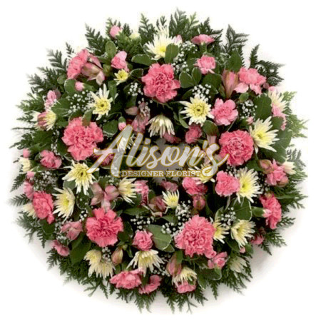 Classic wreath pink & white