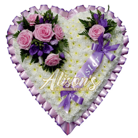 Pink & lilac massed heart
