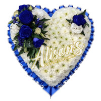 blue and white heart
