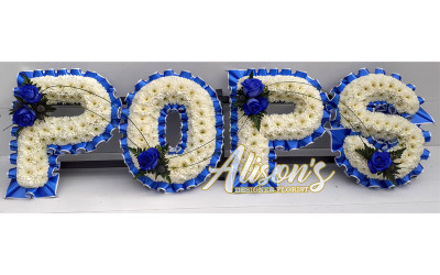 Blue & White Pops Letters