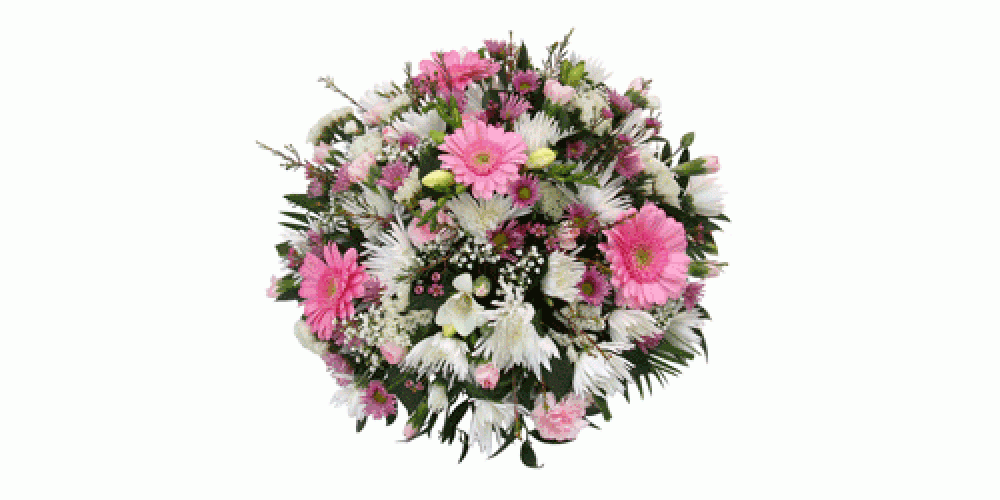 pastel pink white posy