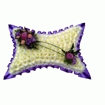 Purple and white Pillow 