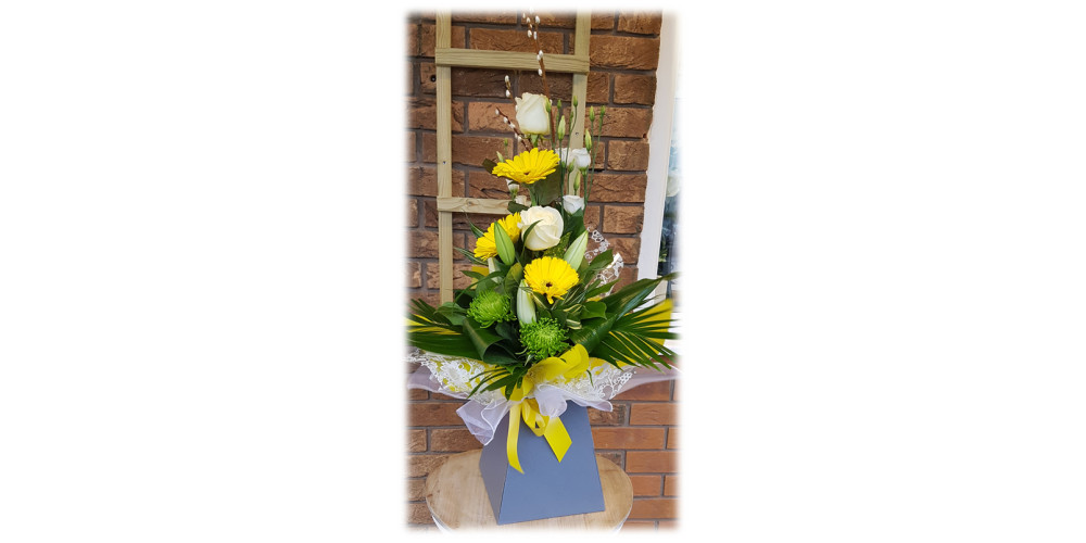 Yellow Gerbera Modern Hand-tied Bouquet 