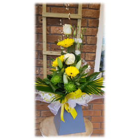 Yellow Gerbera Modern Hand-tied Bouquet 