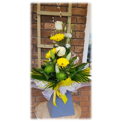 Yellow Gerbera Modern Hand-tied Bouquet 
