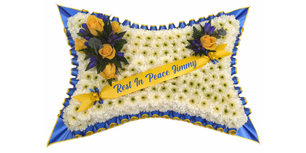 Blue and Yellow Pillow 